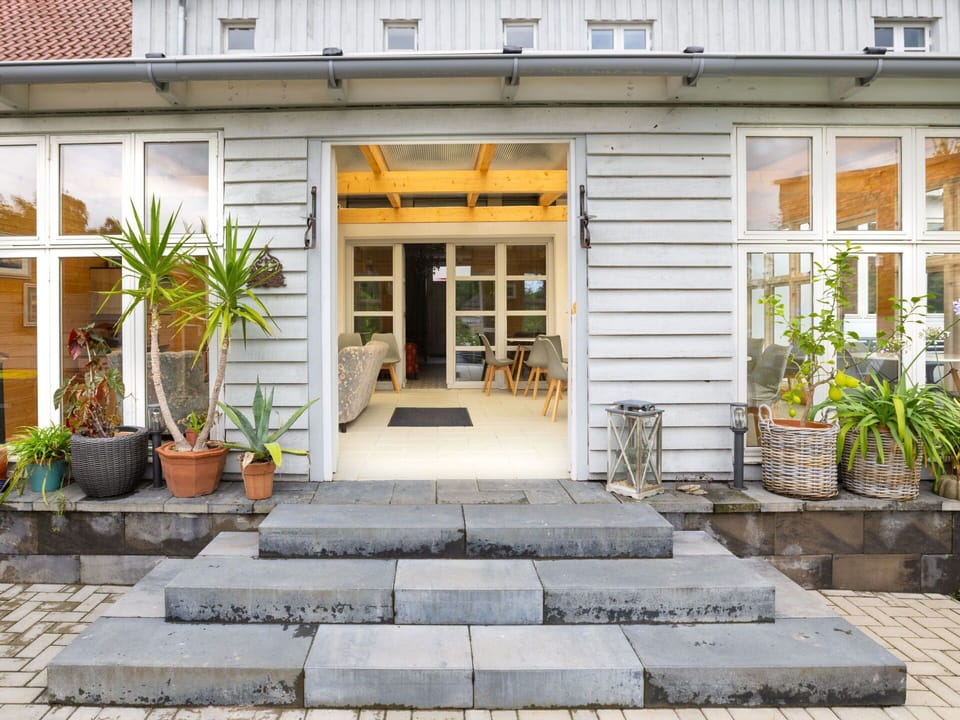 Wood, Flowerpot, Door, Home, Floor, Furniture, Stairs, Porch, Composite Material, Houseplant
