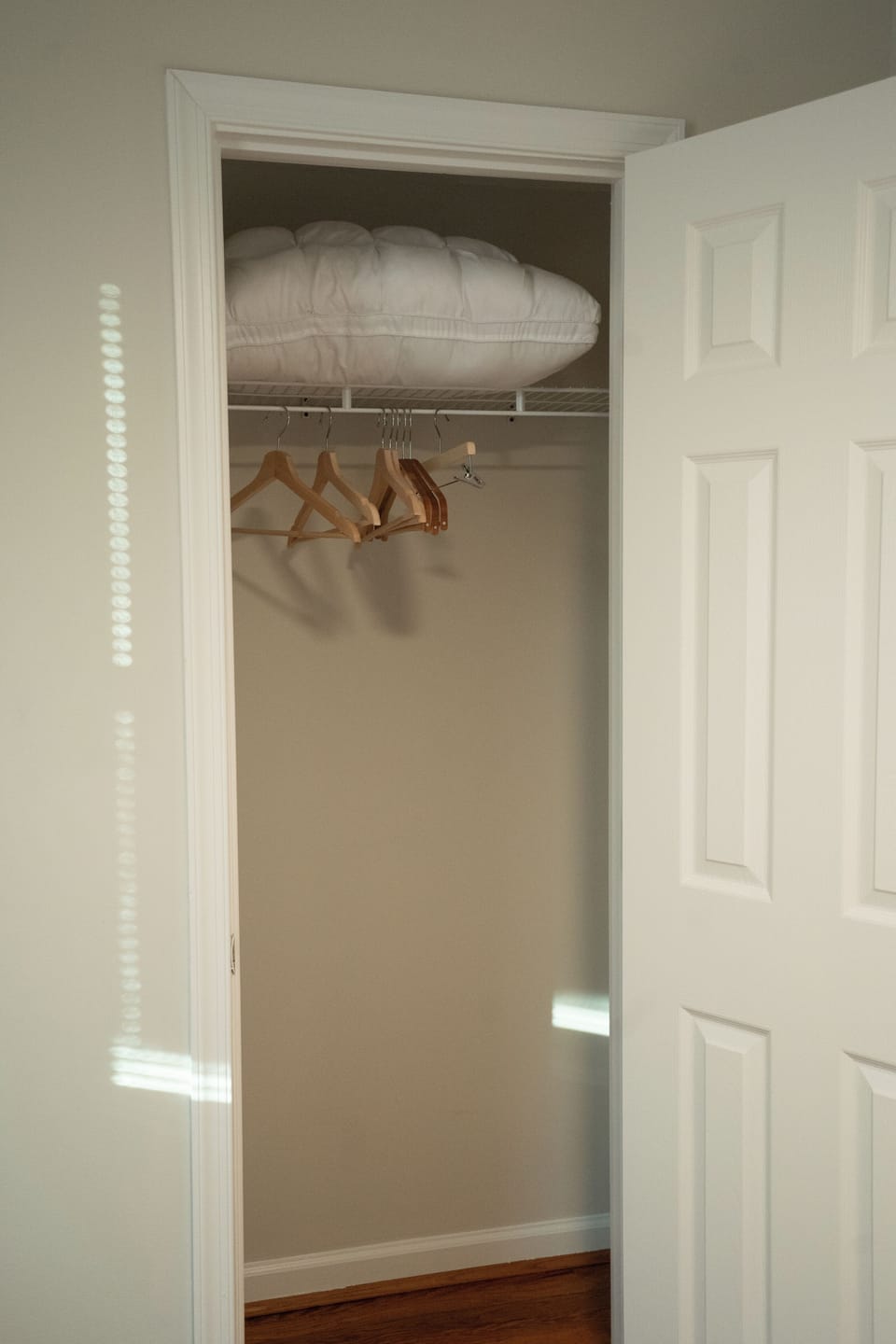 Spacious closet for storage and getting ready in style