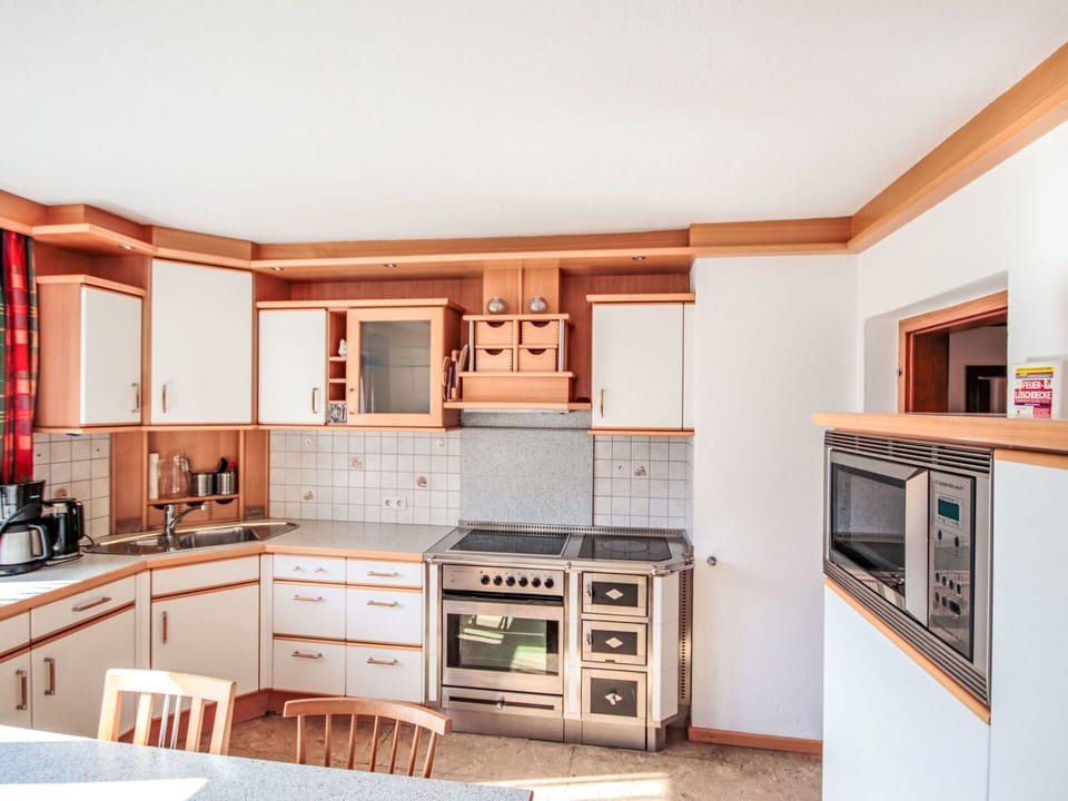 Kitchen, Interior Design, Wood, Ceiling, Flooring, Cabinetry, Countertop, Floor, Furniture, Room
