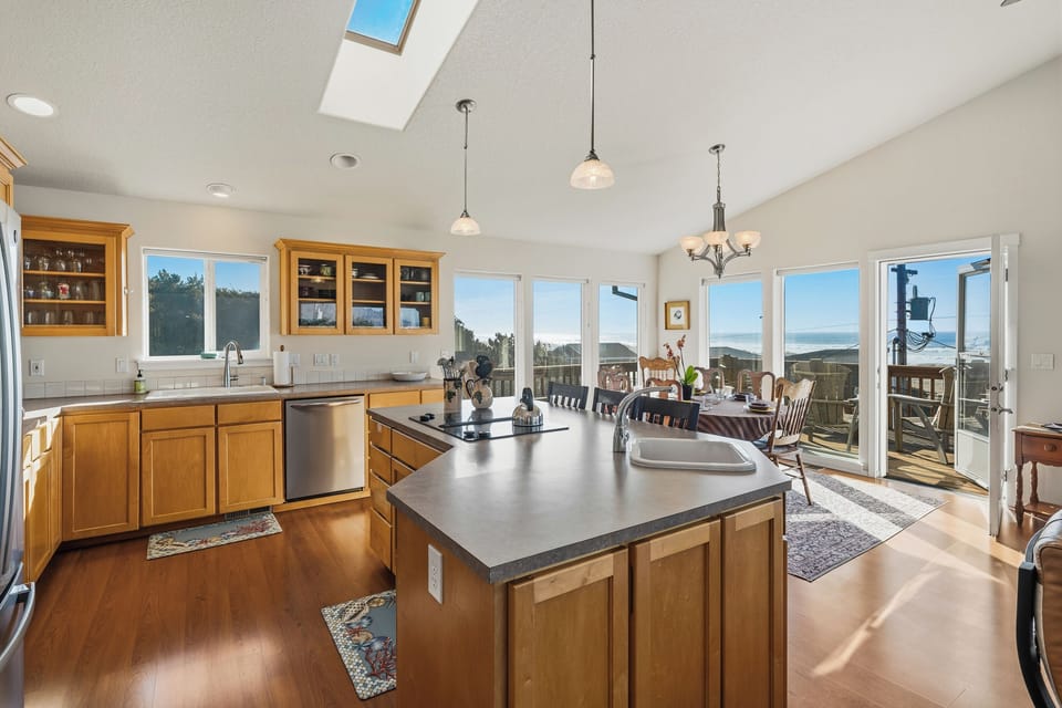 Great view while you make family meals together.