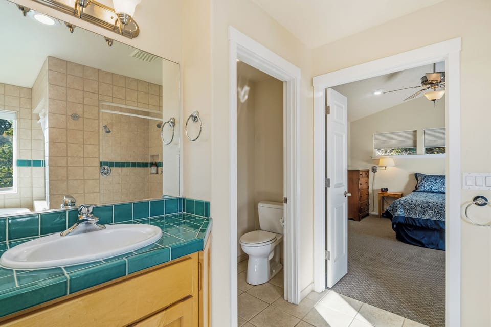 Private toilet room in master bathroom.