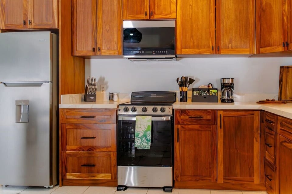 Fully equipped kitchen with everything you need to cook comfortably during your stay