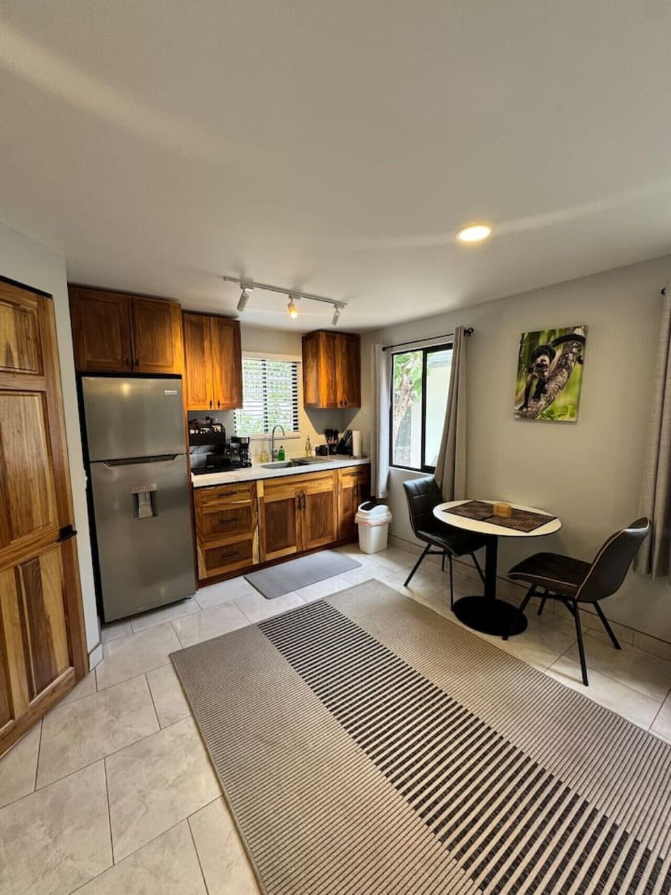 Fully equipped kitchen with everything you need to prepare meals.
