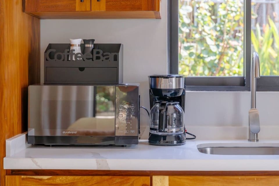 Fully equipped kitchen with everything you need to prepare meals.