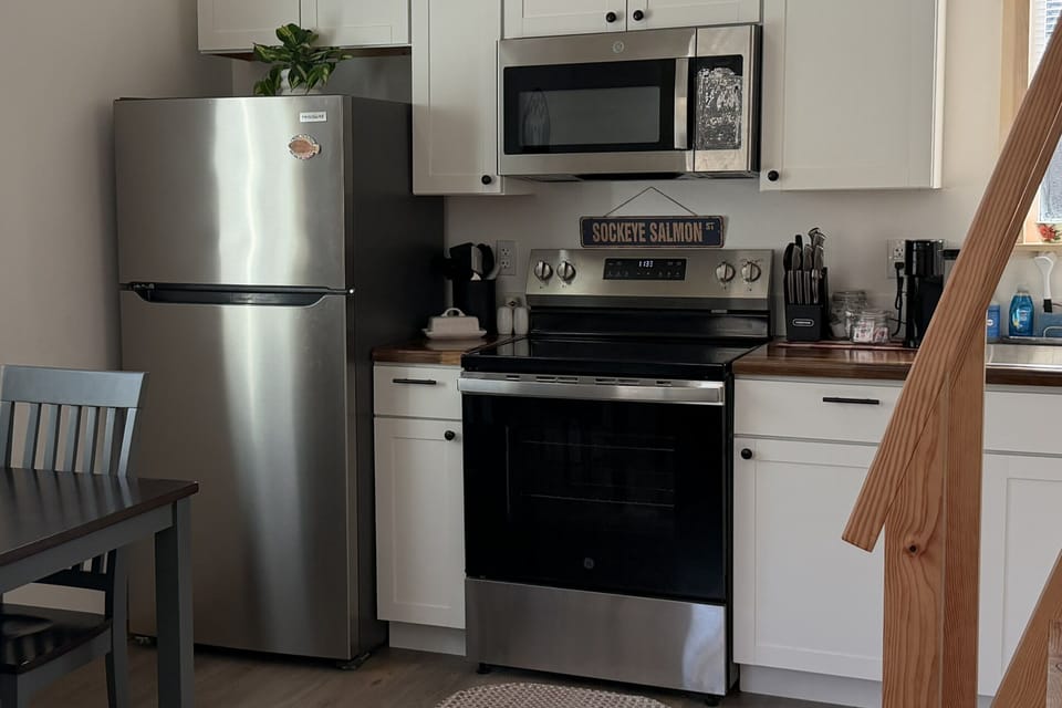 Fully stocked kitchen