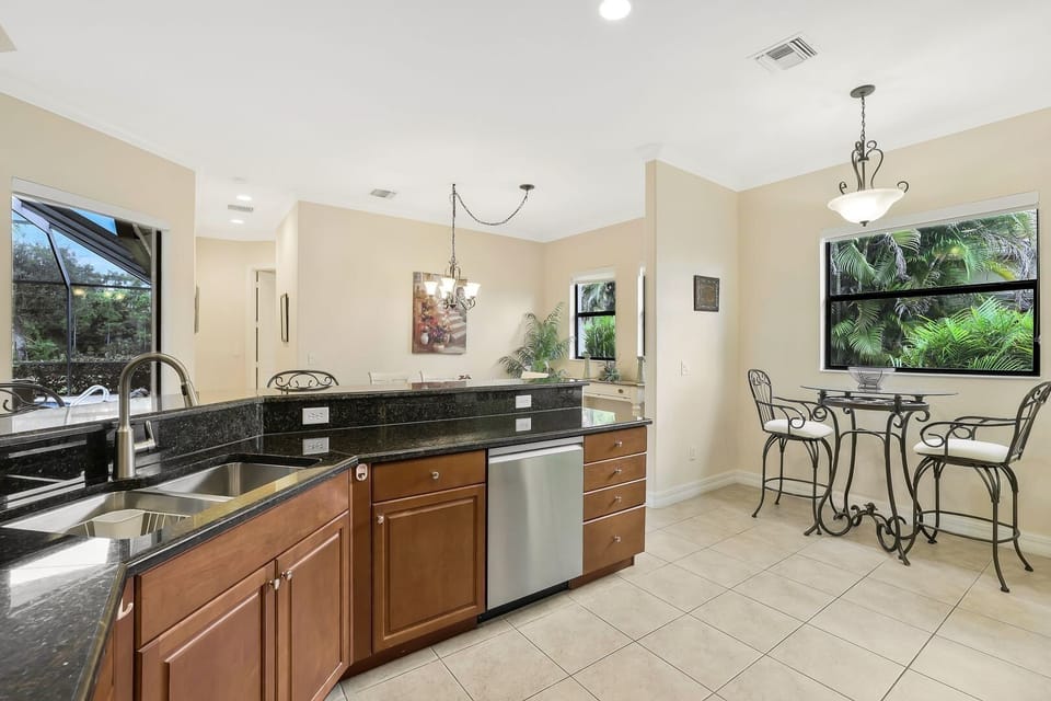 Kitchen + dining table for two