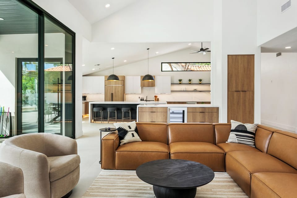 Open living space in this elegant home