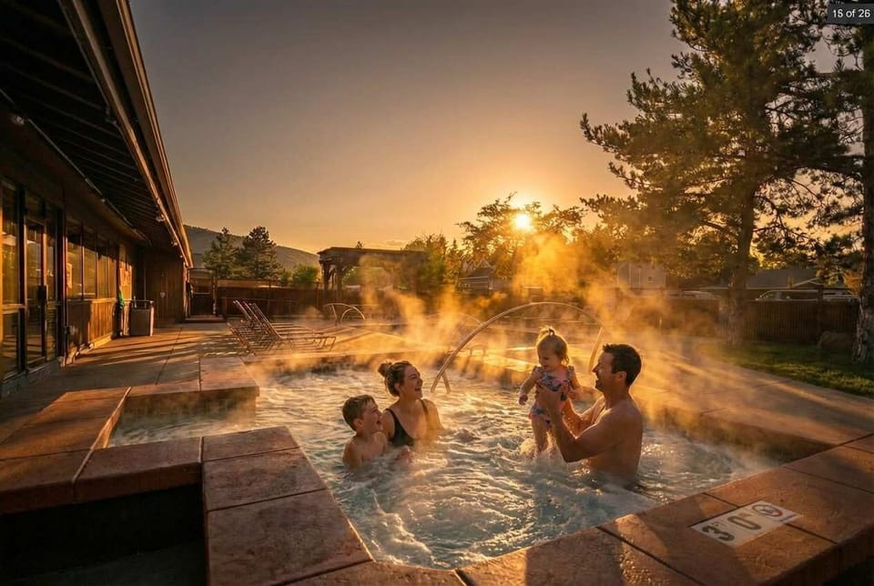 Hot tub, open year round