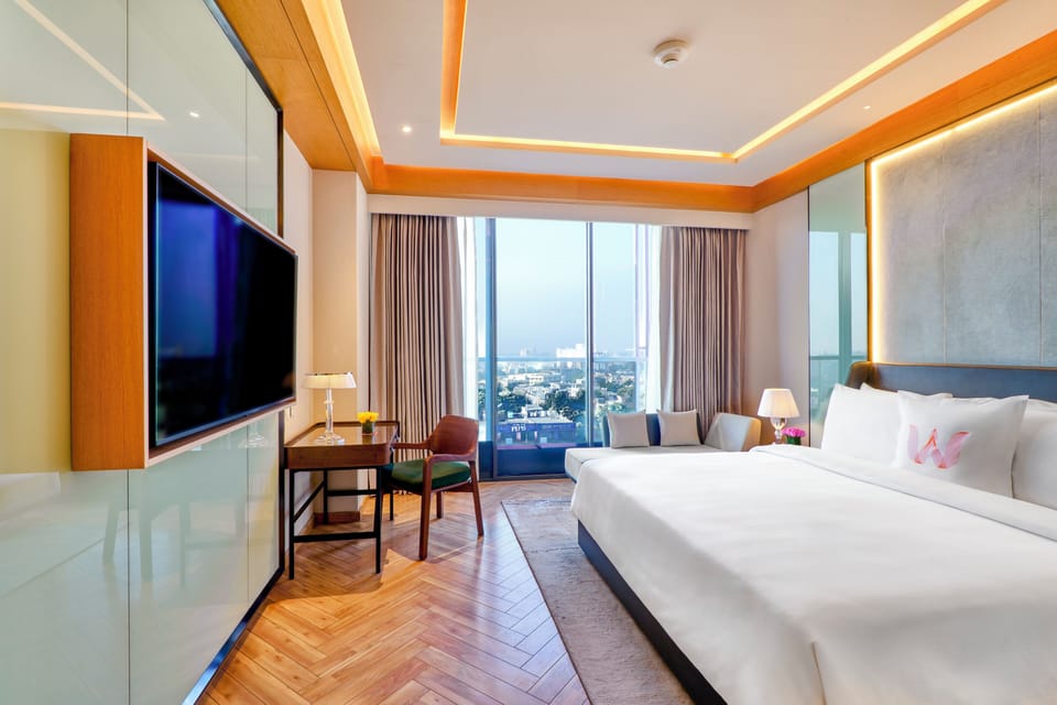 Premium bedding, memory foam beds, minibar, in-room safe
