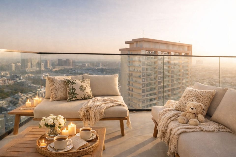 Deluxe Apartment, Balcony, City View | Terrace/patio