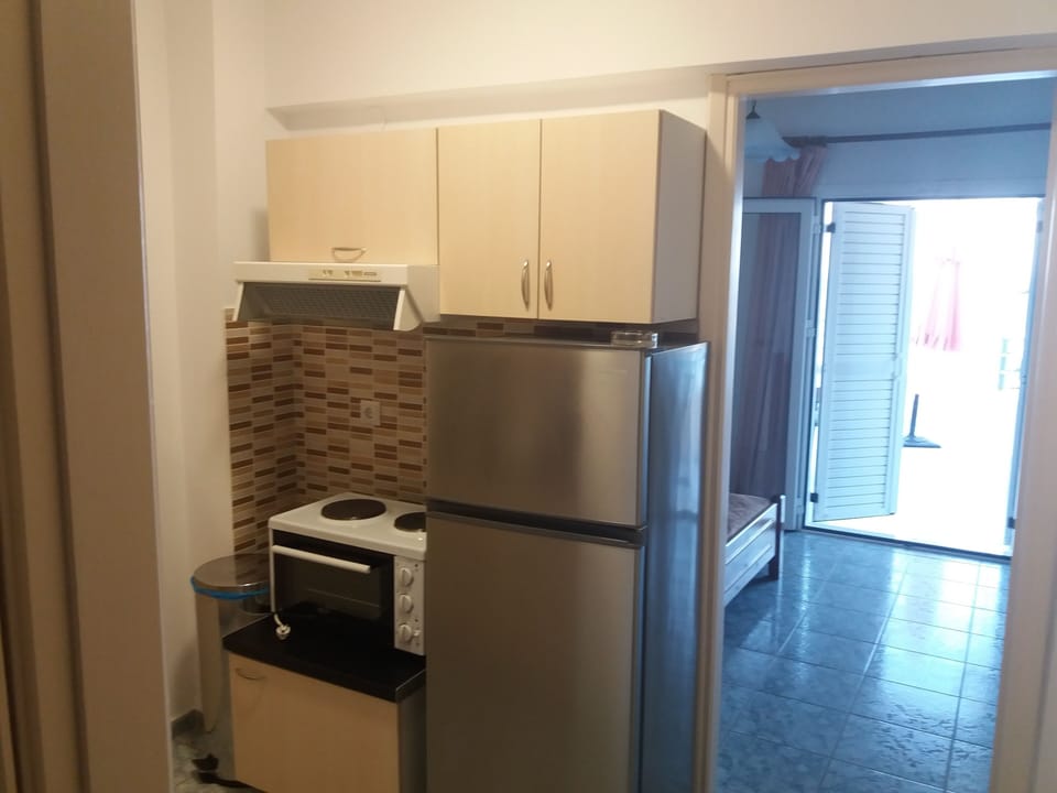 Standard Apartment | Private kitchen | Fridge, oven, stovetop, electric kettle