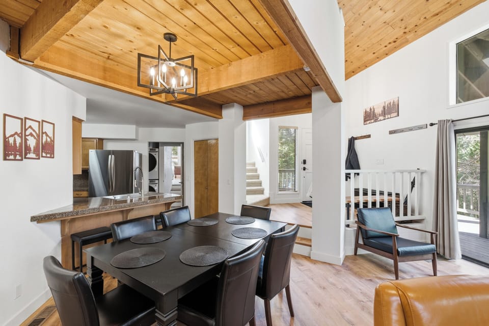 The dining area is open to the kitchen and living room.