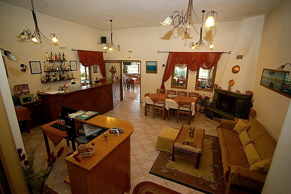 Welcoming reception and lounge area for guests.