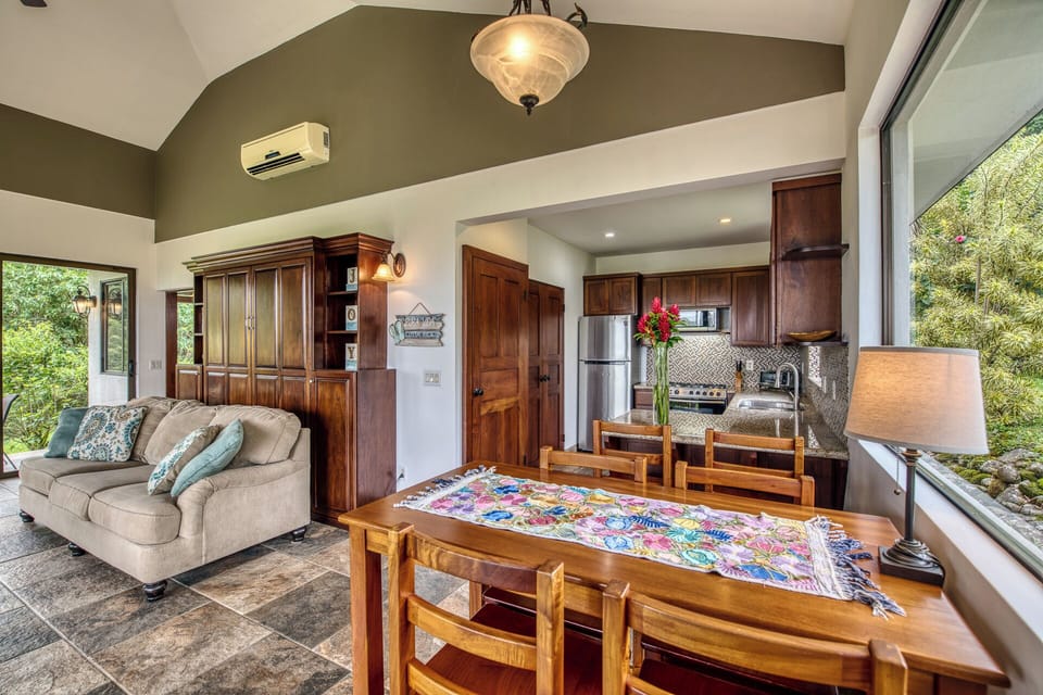 The kitchen/living area