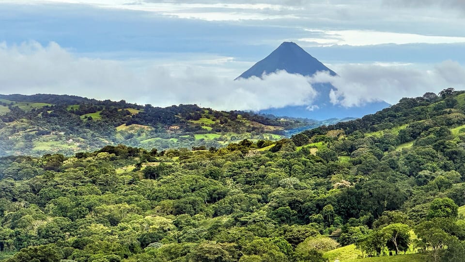 The Volcano is so Majestic and some days she stands clear in all of her glory.