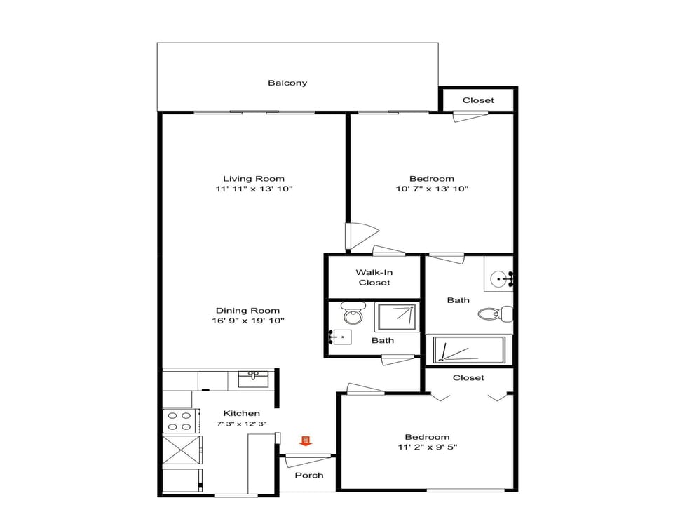 Castle Beach 303 Floor Plan