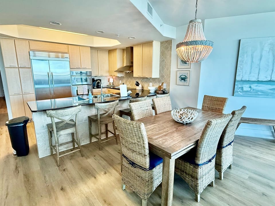 Our spacious dining and kitchen areas.