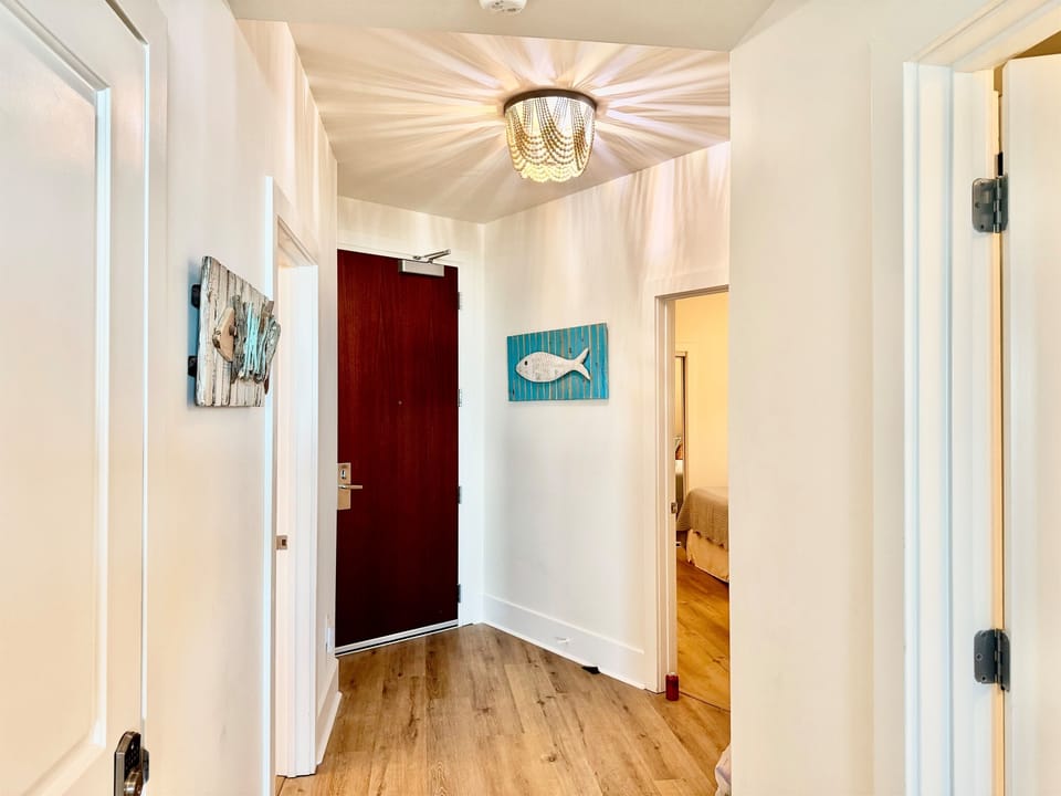 The two guest bedrooms are near the entrance to our condo (one on each side)