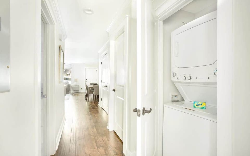 We have a full functioning washer and dryer for our guests to use!