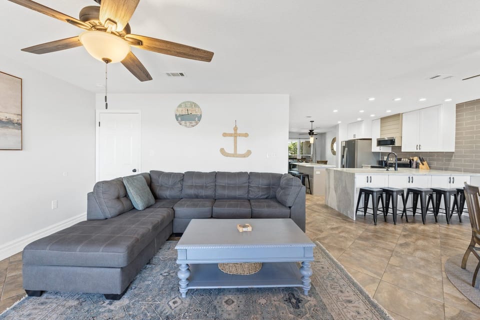 Living Area - Water Views - Deck Access - Smart TV - Electric Fireplace