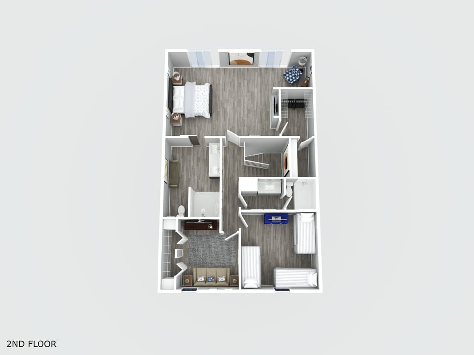 Bayou 565 3D Floor Plan - 2nd Floor