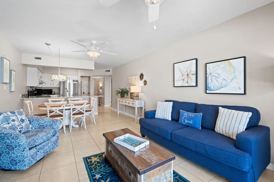 Living Area - Beach Full - Balcony Access - Cable & Smart TV - Sleeper Sofa - Linens Provided