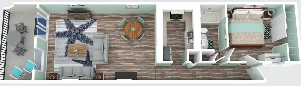 Island Echos 4P - 3D Floor Plan