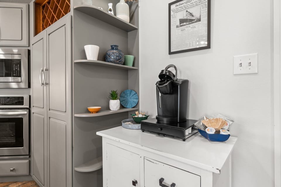 Coffee bar with everything you need for a cozy morning at the house