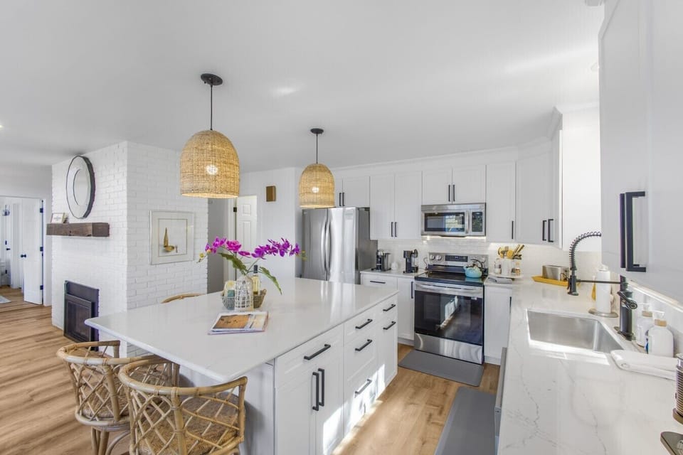 Cooking together is fun in this large kitchen