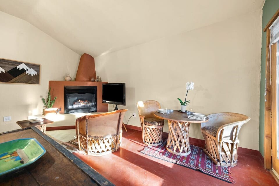Living room with stylish western flare, flooded with natural light!