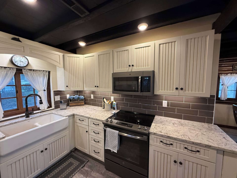 Cook up memories in the big cabin’s open kitchen