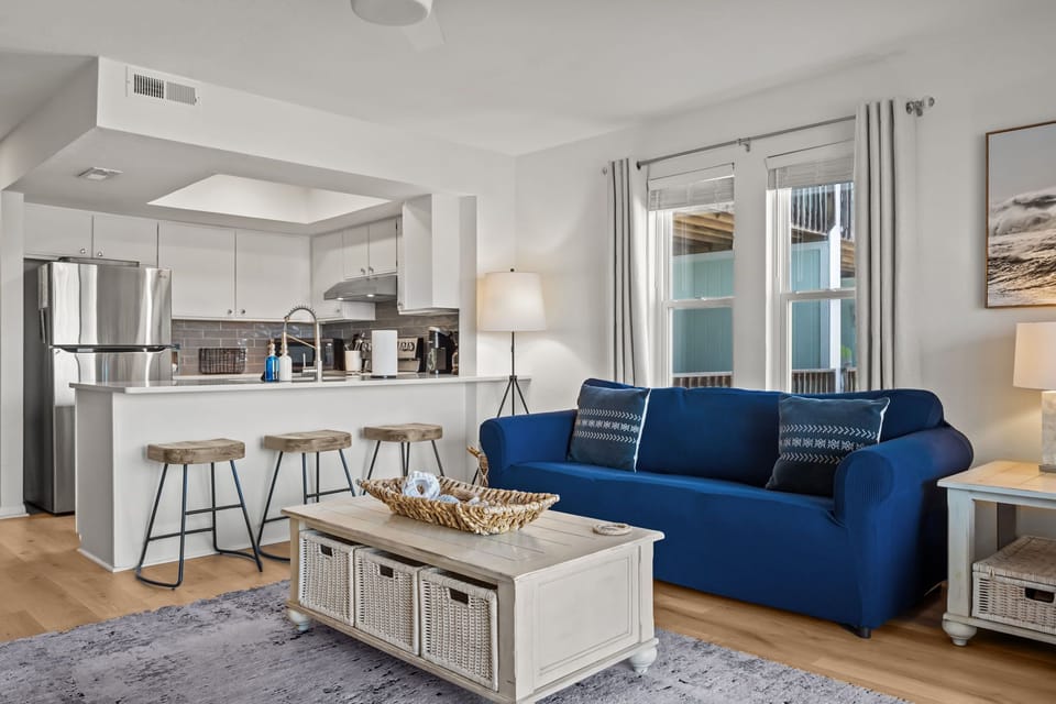 Relaxing seaside living room retreat