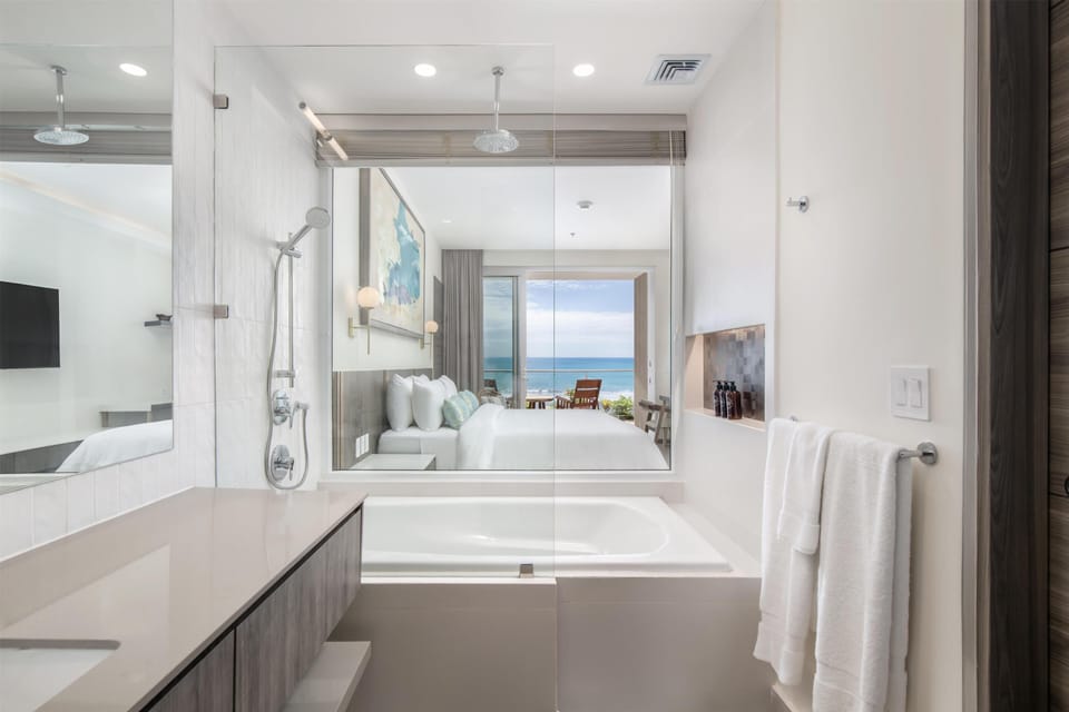 Hair dryer, bathrobes, slippers, bidet