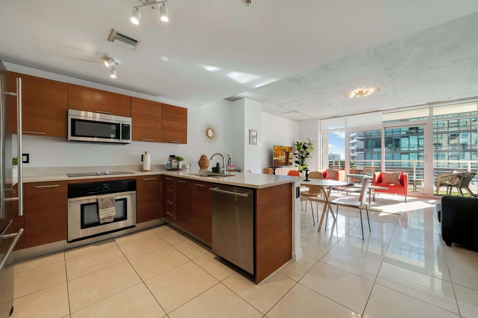 An open and airy kitchen that makes it easy to cook while staying connected to the living and dining areas