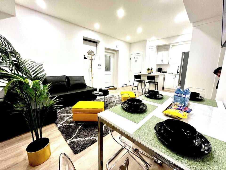Living room with super comfortable leather sofa bed, Sony Television with over 2000 channels. 

Dining table - 4 seater

Make yourself feel at home! 
