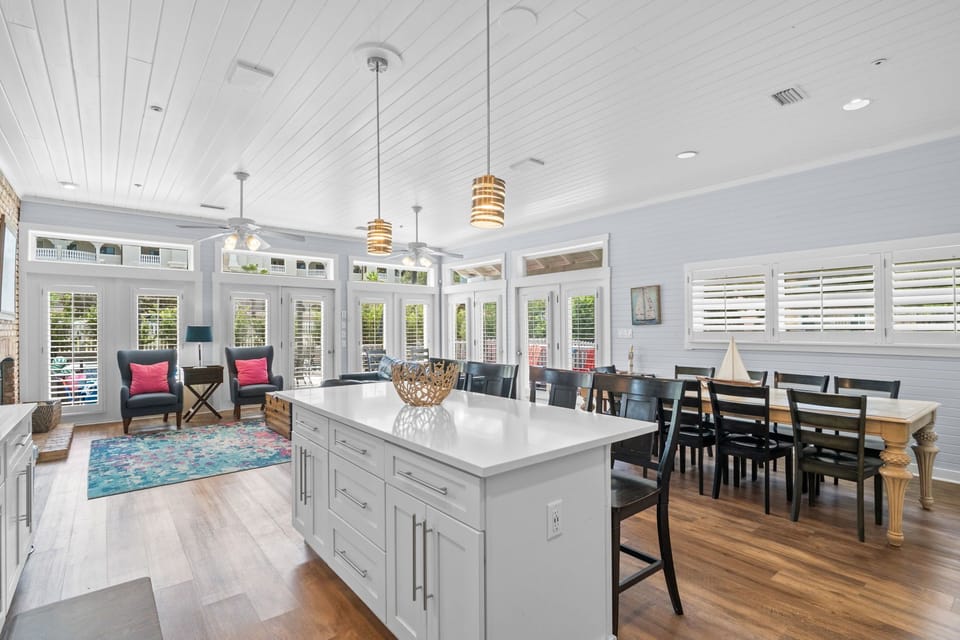 Amazing beautiful new kitchen with large island.