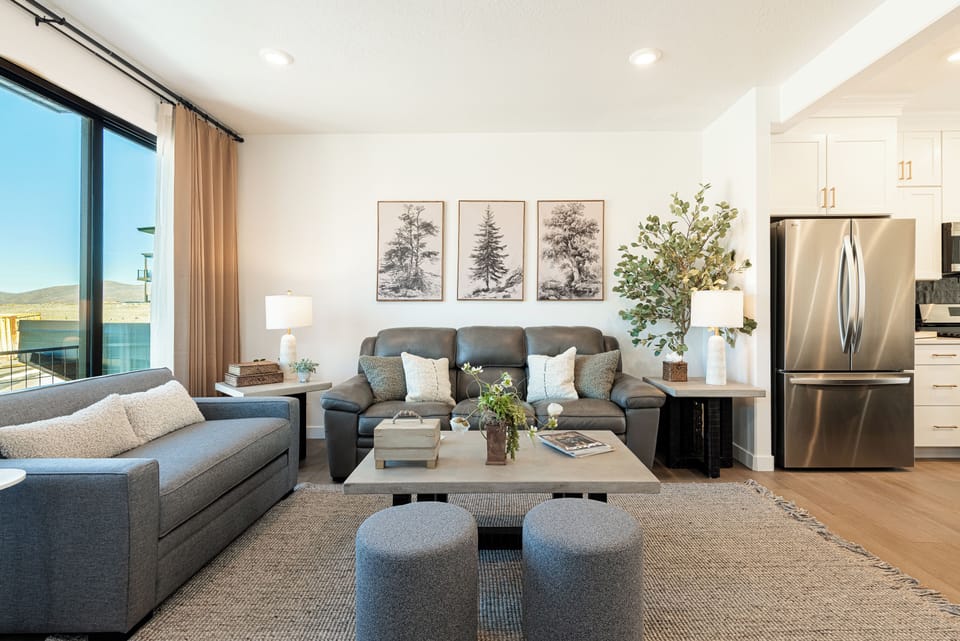 Comfortable living room with a twin sleeper chair