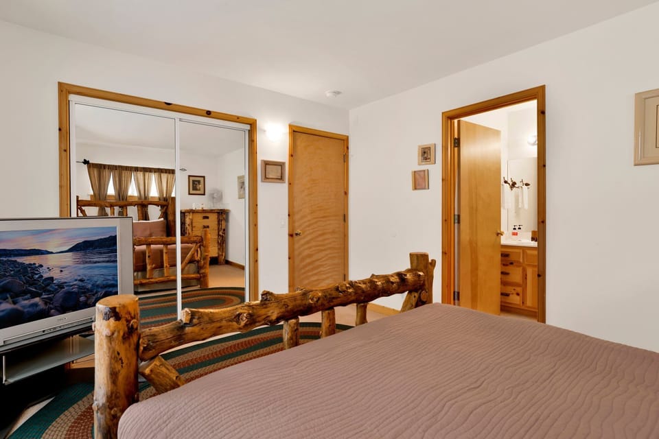 Large bedroom with attached bathroom