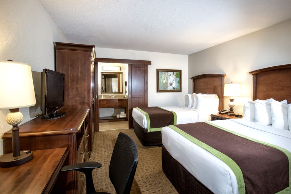 Premium bedding, pillowtop beds, in-room safe, desk