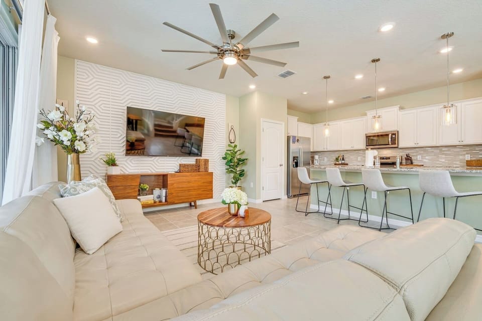 Modern open concept living room 
