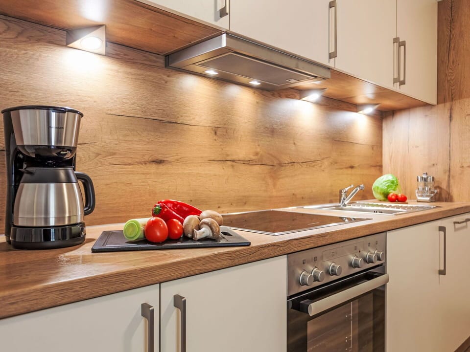 Wood, Flooring, Countertop, Kitchen Appliance, Kitchen, Home Appliance, Wood Stain, Hardwood, Cabinetry, Small Appliance