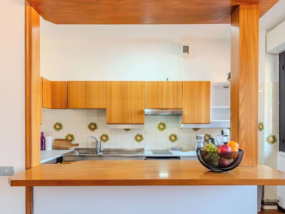 Kitchen, Interior Design, Countertop, Wood, Flooring, Furniture, Ceiling, Cabinetry, Kitchen Appliance, Home