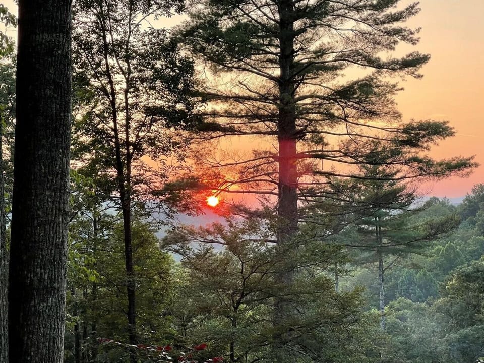 Beautiful mountain view from back yard