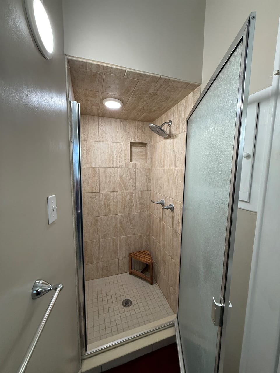 Shower (no tub in this apartment)