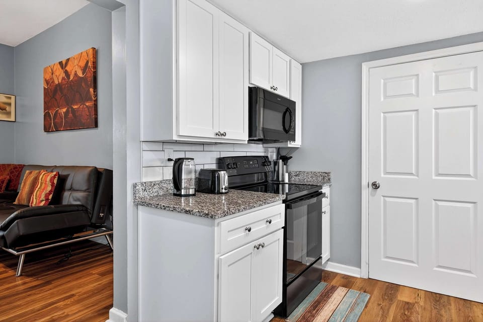 Kitchen: Start your day right with fresh coffee and a functional kitchen ready for your group.