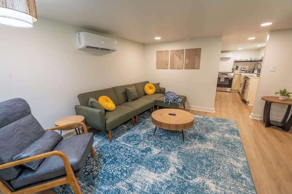 Living room with sofa and TV