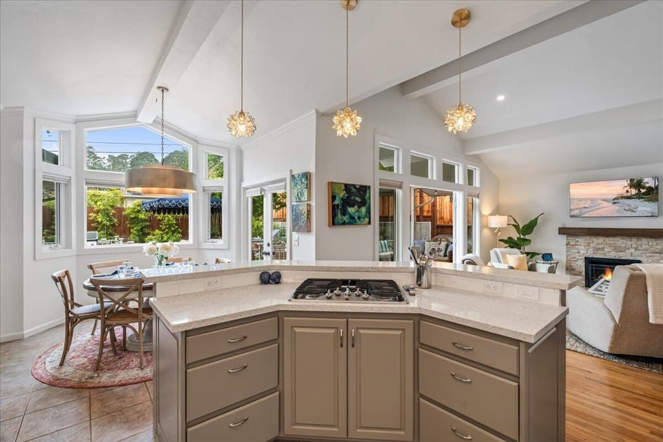Great Room with Living Room, Dining Area and Kitchen
