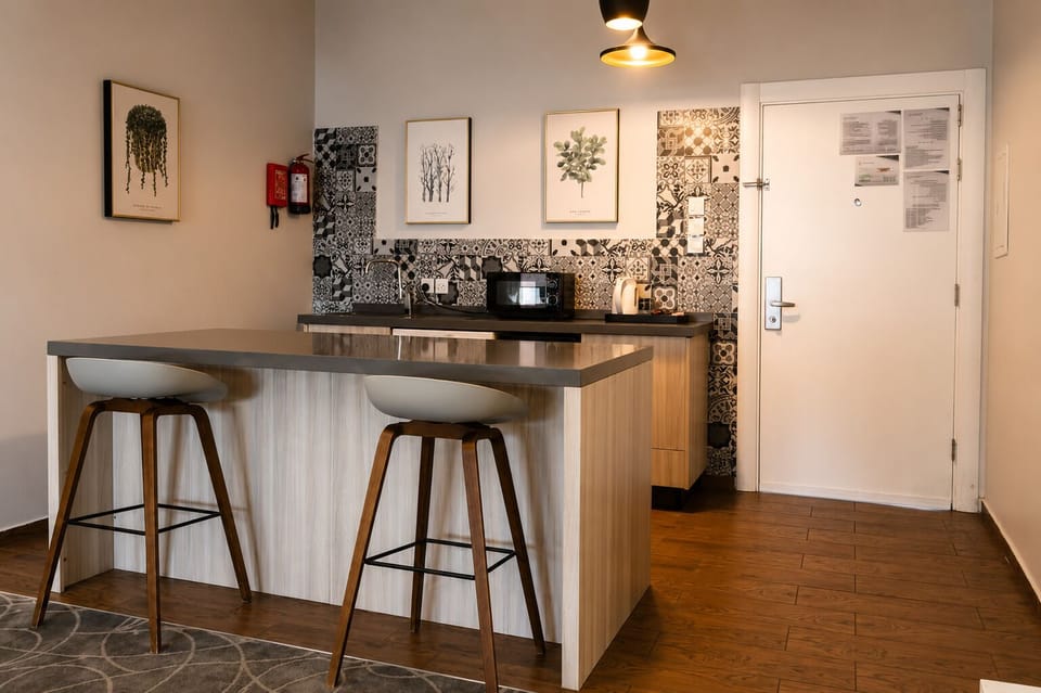 Deluxe Double Room, Balcony, Mountain View | Private kitchenette | Fridge, microwave