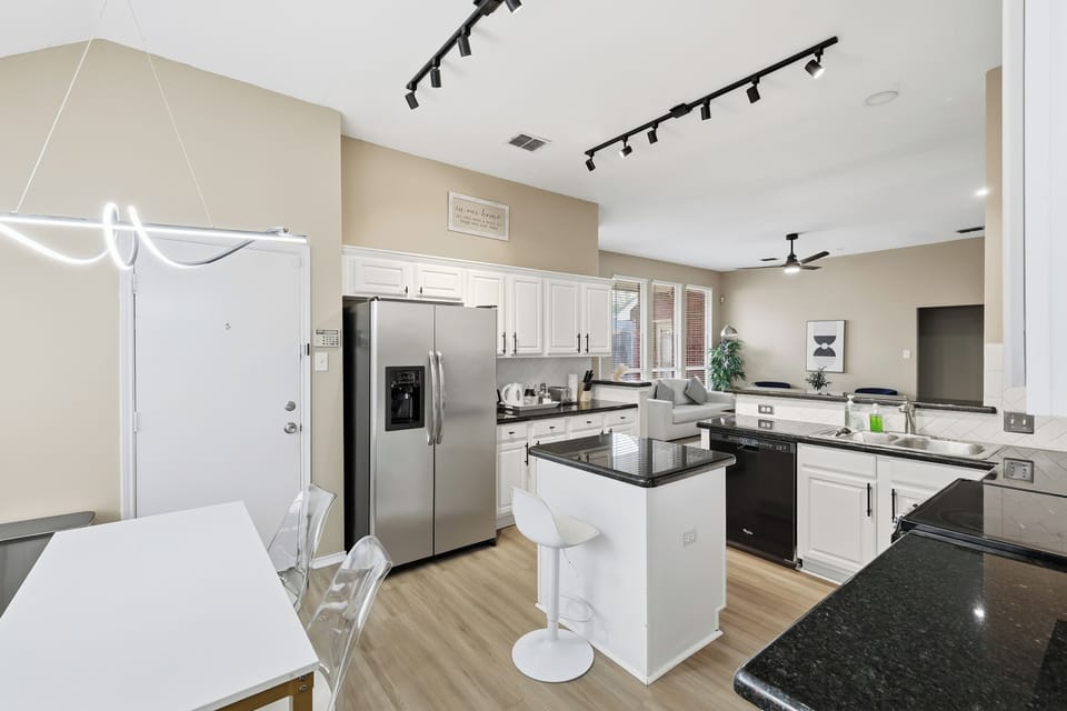 House, Patio | Private kitchen