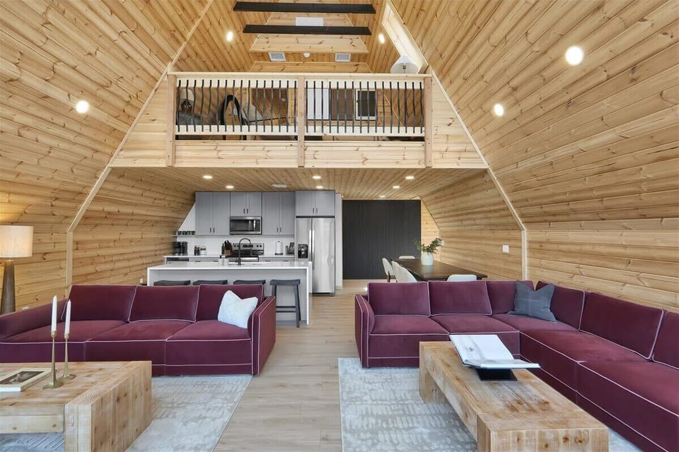 Open Loft Living Space w/ Balcony Overlook
